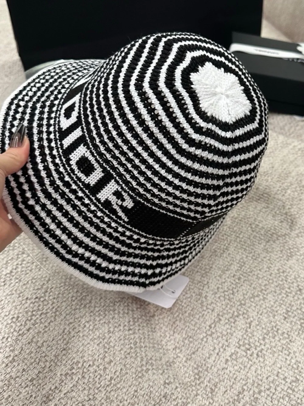 Christian. Dior. Dioriviera D-Tulipe small Brim Cloche Hat